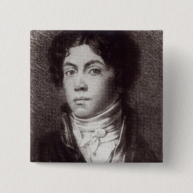 Alexander Pushkin 2 Inch Square Button (Front)