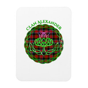 Alexander Scottish Tartan Celtic Thistle Magnet