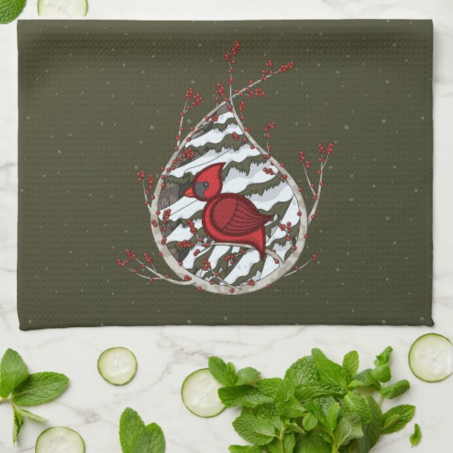 Alexander the Cardinal Hand Towel (Folded)