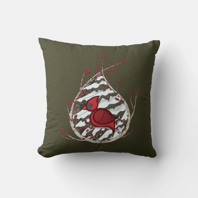 Alexander the Cardinal Pillow (Front)