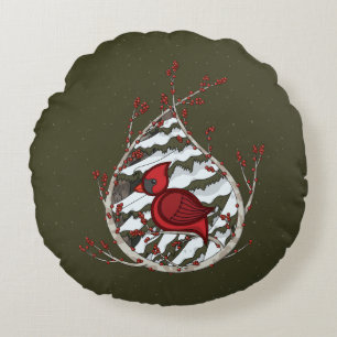 Alexander the Cardinal Round Pillow