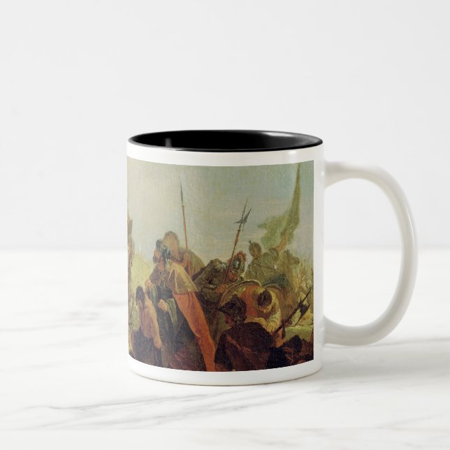 Alexander the Great  and Porus Two-Tone Coffee Mug (Right)