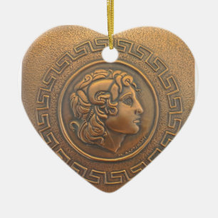 ALEXANDER THE GREAT COPPER WALL ART CERAMIC ORNAMENT