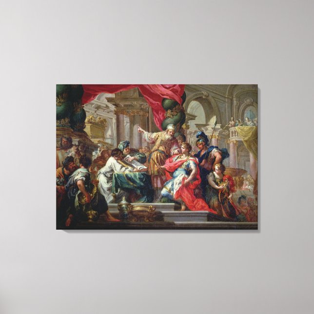 Alexander the Great in the Temple of Jerusalem Canvas Print (Front)