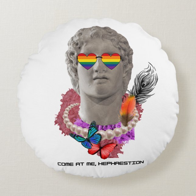 Alexander the Great Round Pillow (Front)