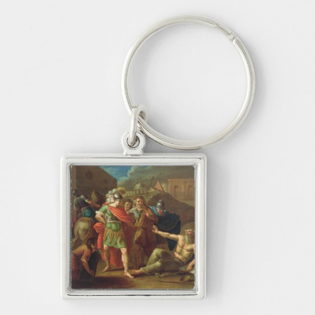 Alexander the Great visits Diogenes at Corinth Keychain (Front)