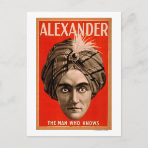 Alexander the Man who Knows Magic Poster Postcard