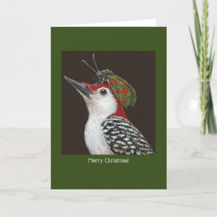 Alexander the woodpecker Christmas card