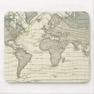 Alexander von Humboldt's system isothermal curves Mouse Pad