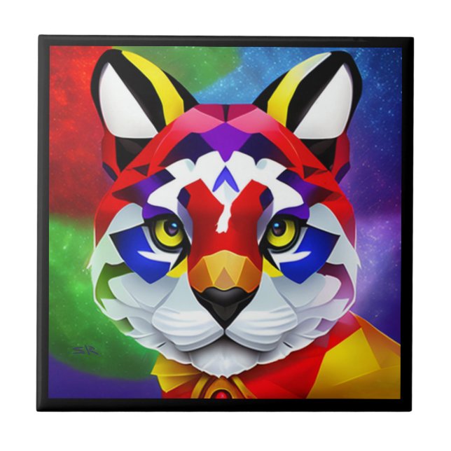 Alexander's Cat small black tile (Front)