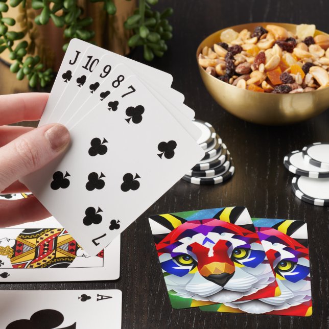 Alexander's Cat white Poker playing cards (In Situ)