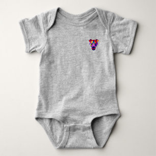 Alexander's Dog baby grey bodysuit pocket