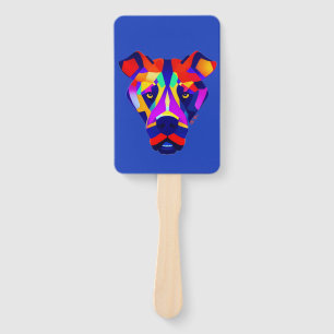 Alexander's Dog blue rectangle hand fans