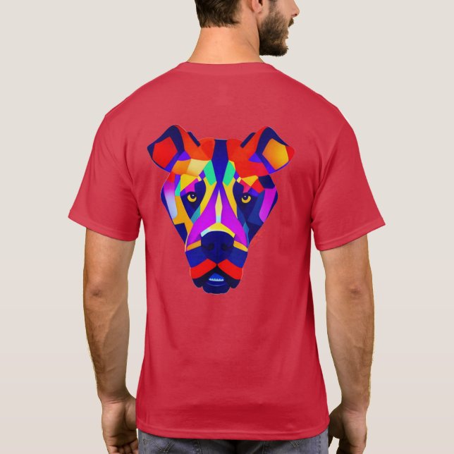 Alexander's Dog men cardinal red shirt back (Back)