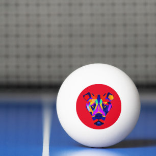 Alexander's Dog red 3-star ping pong ball