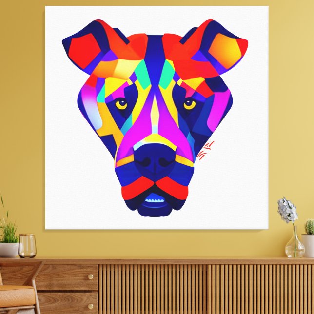 Alexander's Dog white canvas print (Insitu(LivingRoom))