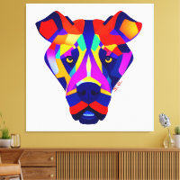 Alexander's Dog white canvas print