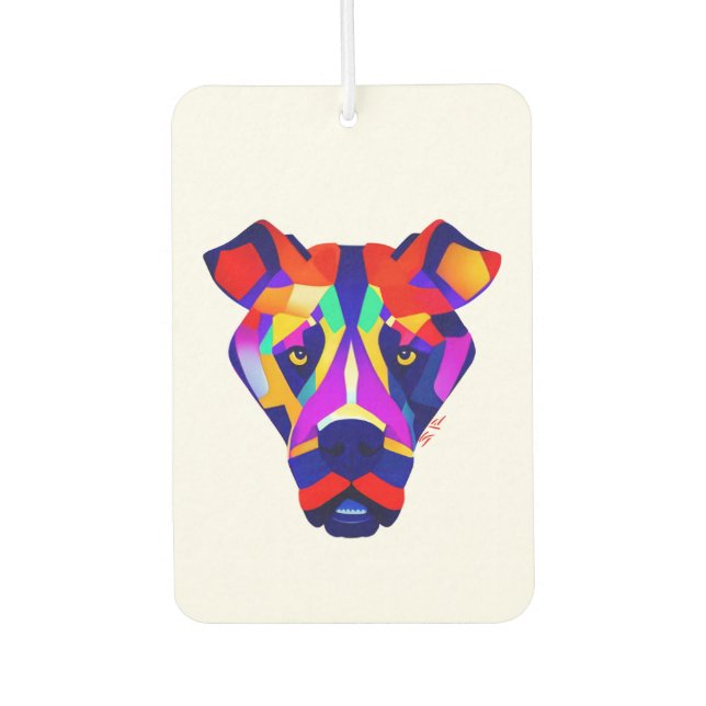 Alexander's Dog white car air freshener (Front)