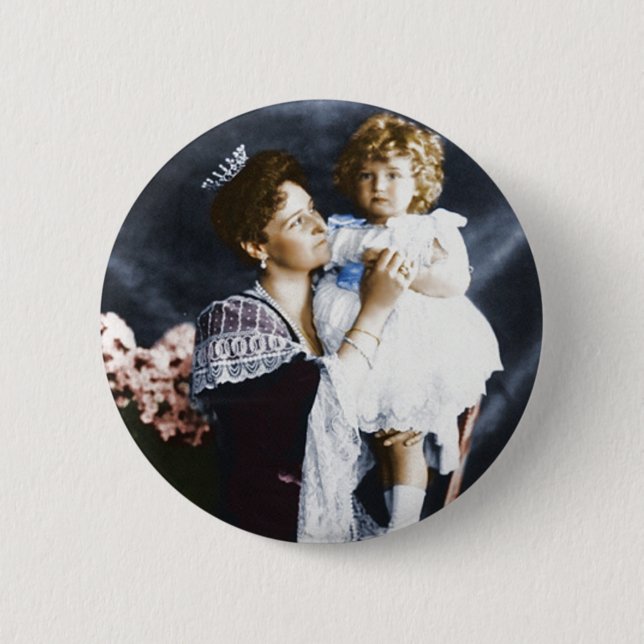 Alexandra and Alexei 2 Inch Round Button (Front)