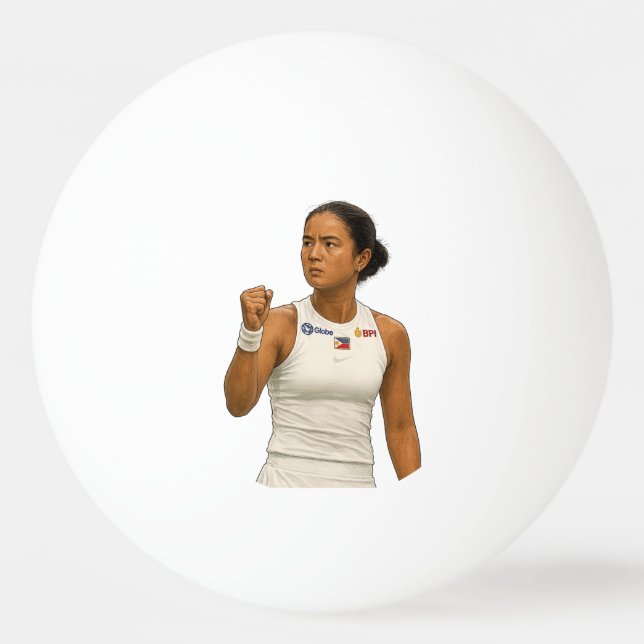 Alexandra Eala – Guadalajara Champion 2025 Ping Pong Ball (Front)