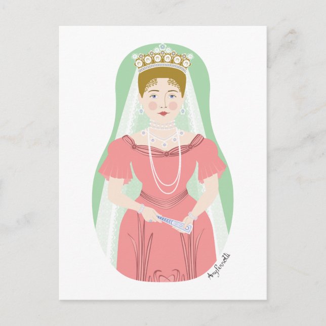 Alexandra Feodorovna Romanova Matryoshka Carte pos (Devant)