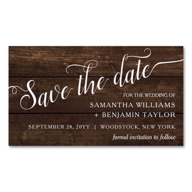 Alexandra Rustic Magnet Réservez la date (devant)