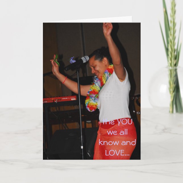 Alexandra the songstress we know and LOVE... Card (Front)