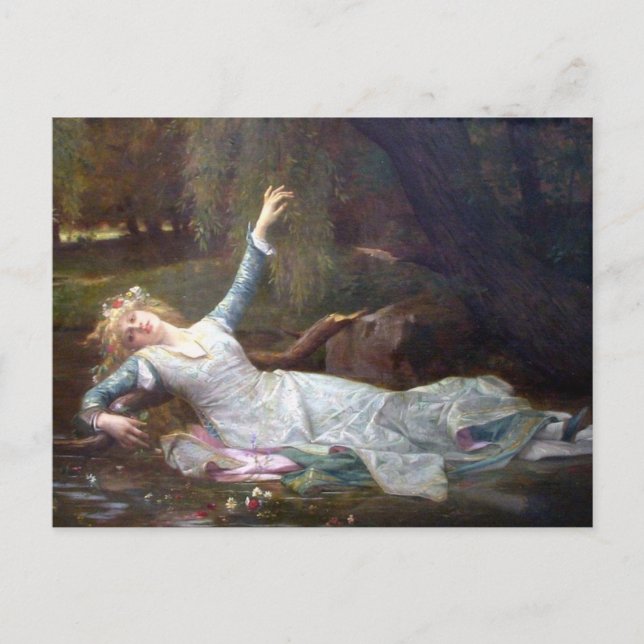 Alexandre Cabanel - Ophelia Postcard (Front)