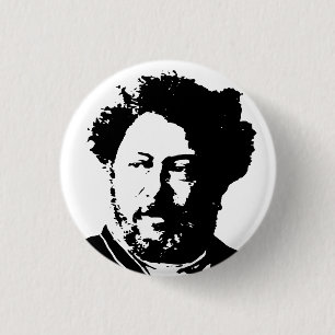 Alexandre Dumas 1 Inch Round Button