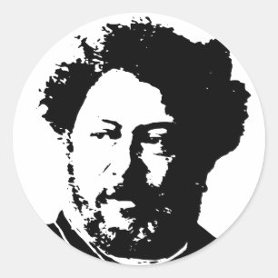 Alexandre Dumas Classic Round Sticker