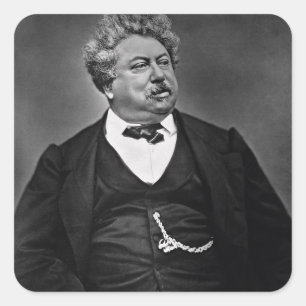 Alexandre Dumas pere (1802-70), from 'Galerie Cont Square Sticker