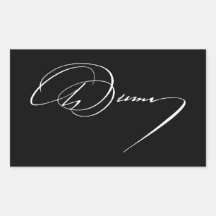 Alexandre Dumas signature autograph famous writer Sticker