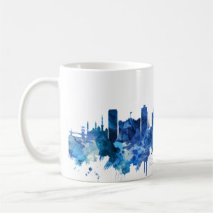 Alexandria Egypt Skyline Blue Coffee Mug
