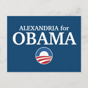 ALEXANDRIA for Obama custom your city personalized Postcard