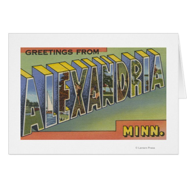 Alexandria, Minnesota - Large Letter Scenes (Front Horizontal)