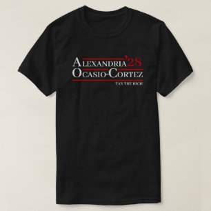 Alexandria Ocasio-Cortez 2028 AOC 28 Tax the rich T-Shirt