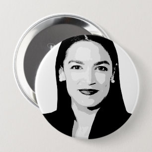 Alexandria Ocasio-Cortez 4 Inch Round Button