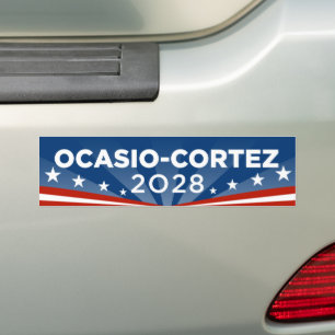 Alexandria Ocasio-Cortez AOC 2028 Bumper Sticker