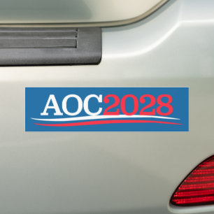 Alexandria Ocasio-Cortez AOC 2028 Bumper Sticker