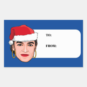 Alexandria Ocasio-Cortez (AOC) Christmas Sticker