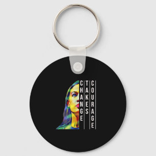 Alexandria Ocasio-cortez Aoc Feminist Political Keychain