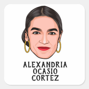 ALEXANDRIA OCASIO CORTEZ CUSTOM SQUARE STICKER