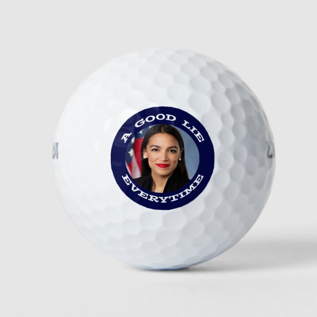 Alexandria Ocasio-Cortez Good Lie Golf Balls (Front)