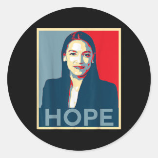Alexandria Ocasio-cortez Hope _ Aoc _ New Green De Classic Round Sticker