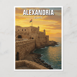 Alexandria Qaitbay Citadel Travel Postcard
