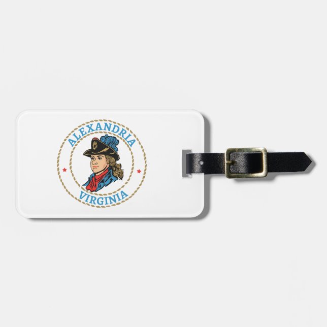 Alexandria Virginia Colonial Luggage Tag (Front Horizontal)