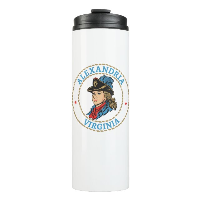 Alexandria Virginia Colonial Thermal Tumbler (Front)