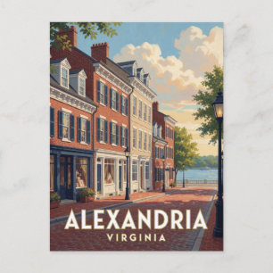 Alexandria Virginia Old Town Travel Postcard