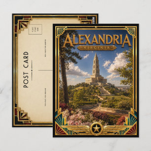 Alexandria Virginia Vintage Art Deco Golden Age Postcard