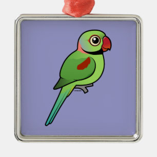 Alexandrine Parakeet Metal Ornament